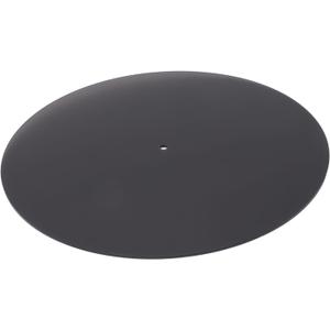 Acrylic Turntable Mat, Shock Absorption Antistatic Non Slip Record Pad with Central Record Label for Standard 12 Inch Turntable Player (Transparent Black)