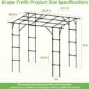 Grape Vine Trellis - Cucumber Trellis Size: 112.8 * 96 * 80.4 inches - Large Outdoor Garden Arch Trellis, Used for Outdoor Climbing of Plants, Courtyard and Garden Decoration （Leg spacing 97"）