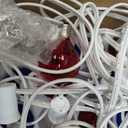 4th of July Decorations String Lights, 25Ft Outdoor Patio String Lights with 27 G40 Red White and Blue Bulbs(2 Spare), Independence Day Red White Blue Lights for Patriotic Party Garden Festival Decor