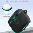 ESR for AirPods 4 Case (HaloLock), Compatible with AirPods 4th Generation Case (2024) (USB-C), Compatible with MagSafe, Full Drop Protection Cover with Carabiner, Magnetic Lid Lock, Black
