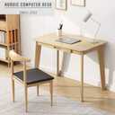 IOTXY Solid Wood Writing Desk - Home Office Workbench Desk with Drawer, Laptop Computer Work Study Table, 80CM