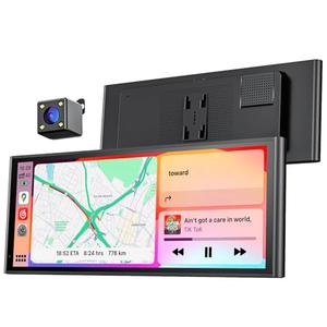 9.26" Carplay Screen for Car, Wireless Portable Car Play Screen for Apple CarPlay & Android Auto, OTA Updates, Backup Camera, Bluetooth 5.0, Mirror Link, Voice Control, GPS Navigation, FM