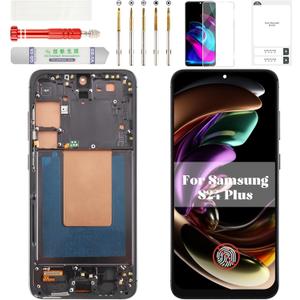 TFT for Samsung S24 Plus Screen for Samsung S24 Plus LCD Display for Galaxy SM-S926B Digitizer Touch Assembly with Frame SM-S926U SM-S926W SM-S926N SM-S926E Black (Without Fingerprint Function)