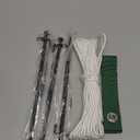 Heavy Duty Steel Tree Stake Kits,Tree Staking and Supports Kits for Young Trees Against Bad Weather, Include 3 PCS Tree Straps for Staking, 3 PCS 11.8 Inch Tree Stakes and 31.2 Feet Rope for Anchoring