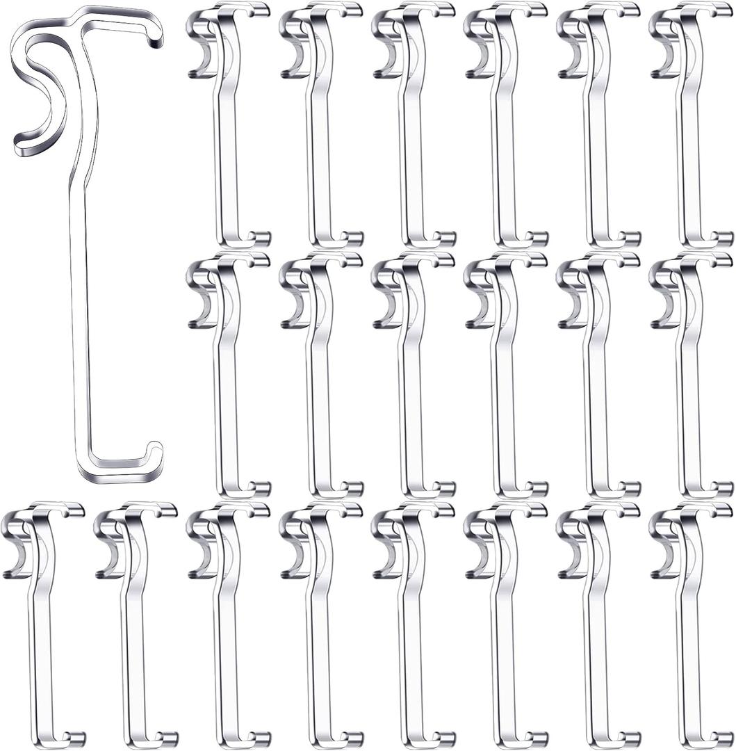 Blulu 3 Inch Valance Clips Window Blind Hidden Clip Clear Plastic Retainer Latent for Horizontal Blind(30 Pieces)