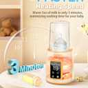 Bottle Warmer, Faster Heating Baby Milk Warmers for All Bottles with Accurate Temp Control Water Bath Tech and Auto Shut-Off, BPA-Free Multifunctional Bottle Warmer for Breastmilk and Formula