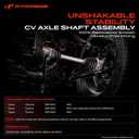 A-Premium Front Driver or Passenger Side CV Axle Shaft Assembly
Compatible with Toyota 4Runner 1996-2002, Tacoma 1995-2004, 4WD Only, Not for Lifted Truck, Replace# 4343004020, 4343035030