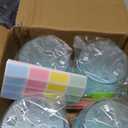 Ice Cream Containers Leakproof Stackable Design for Homemade Treats Variety Pack Storage PET Lid Transparent PC Cup Body (Blue), 4 Pack