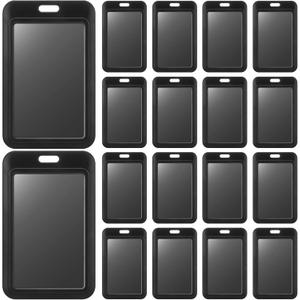 Eaasty Hard Plastic ID Badge Holder Vertical Slide Open Card Case Black Name Tag Holders Badge Sleeve ID Case Protector with Clear Window for Nurses Office Credit Cards(20 Pcs) Eaasty Hard Plastic ID Badge Holder Vertical Slide Open Card Case Black Name Tag Holders Badge Sleeve ID Case Protector with Clear Window for Nurses Office Credit Cards(20 Pcs)