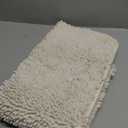 OLANLY Bathroom Rugs 24x16, Extra Soft Absorbent Chenille Bath Rugs, Rubber Backing Quick Dry, Machine Washable Bath Mats for Bathroom Floor, Tub and Shower, Home Decor Accessories, Ivory