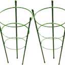 LEOBRO Tomato Cage, 2 PCS Small Plant Support Cage Rust Resistant Garden Ring Stake Plant Support for Tomato, Trellis, Climbing Plant, Flower, Plant Cages for Small Plants,17.7" H