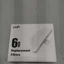 uahpet Official Water Fountain Filters Upgraded 6 Filters & 12 Sponges for 67oz/2L Automatic Pet Fountain