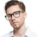 OCCI CHIARI Blue Light Blocking Reading Glasses for Men XL Comfort Readers (Black)