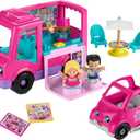 Fisher-Price Little People Barbie Toddler Toy Cupcake Truck Musical Playset with 9 Pieces for Pretend Play Kids Ages 18+ Months 