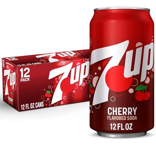 7UP Cherry Flavored Soda, 12 fl oz cans, 12 pack Pack Of 2