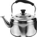 DOITOOL Stainless Steel Tea Kettle for Stove Top: Metal Teapot Water Kettle Water Tea Pots for Stove Top Camping Stove Gas Stove Water Kettle 4L (4.2 Quarts)