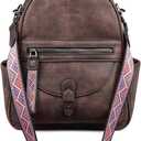 FADEON Mini Backpack Purse for Women, Designer Leather Cute Roomly Small Backpacks, Ladies Shoulder Backpack Fashion Handbag