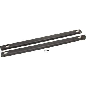 Bushwacker Ultimate BedRail Caps - SmoothBack w/ Stake Holes | 2-Piece Set, Black, Smooth Finish | 48503 | Fits 2001-2006 Chevrolet/GMC Silverado/Sierra 1500/2500HD/3500 (Excludes Flareside) 6.5' Bed