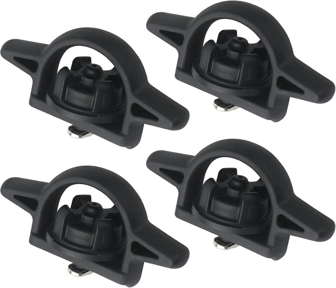 APPERFiT Bed Cleat Tie Down Anchor for Truck Bed Rail System 4pcs Compatible with 2005-2024 Toyota Tacoma Tundra Cargo Bed Accessories Parts PT278-35160 Striker Luggage Holders (4PCS Black)