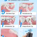 VIMMK Water Flosser, Cordless Water Dental Flosser, 9 Jet Tips 5 Modes 300ML IPX7 Waterproof, Portable Rechargeable Oral Irrigator for Home Travel - Gums, Orthodontic, Braces Care