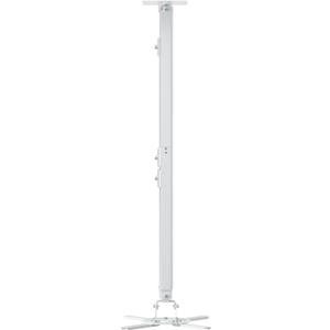 suptek White Projector Ceiling Mount Bracket Fits Flat or Sloped Ceiling Height Adjustable with Extendable Length 30.7-49.21inch,for LCD/DLP Projectors,White (PR05LW)