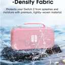 EFFIFLOW Switch 2 Carrying Case (2025)  Cute Pink Hard Travel Case with 10 Game Card Slots & Accessory Pocket, Protective Portable Storage Bag for Switch 2 Console and Accessories