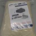 NeColorLife Square Ottoman Cover Velvet Ottoman Slipcover Thick Stretchable Footrest Stool Covers with Elastic Band for Oversized Ottoman (XX-Large Size,(with Warm Undertones)) (XXL Length: 45"-55",Width: 45"-55", Cream)