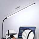 2 Pack LED Desk Lamp with Clamp, Dimmable Clip on Light for College Dorm Room, Eye-Friendly Reading Study Lamp for Students, Flexible Gooseneck Bedside Light, Home Office Desk Lights Bedroom