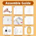 imprsv 4FT Light Up Numbers Letters, Marquee Numbers for 10th 20th 30th Birthday Decorations Anniversary Party Decor, Mosaic Numbers for Balloons Numbers 0, Pre-Cut Foam Board Kit