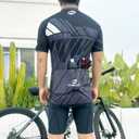 sponeed Men's Cycling Jerseys Tops Biking Shirts Short Sleeve Bike Clothing Full Zipper Bicycle Jacket with Pockets 3XL
