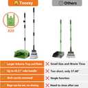 Toozey Unbreakable Dog Pooper Scooper with Extra Large Stainless Metal Poop Tray & 43.31" Long Handle Rake Scoop, Easy Waste Cleanup for Large, Medium, Small Dogs with 20 Bags