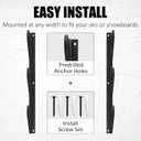 UNITEDPOWER Ski Storage Rack, Wall Mounted Snowboard Organizer Shelf, Wall Display Hanger Holds Up 3 Pairs of Skis and Poles, Garage, Home, Shed