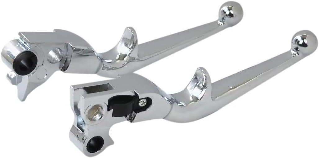 Set of 2 Brake Clutch Lever Fit for Harley-Davidson Electra Glide Ultra Classic FLHTCU 1996-2014 (Silver)