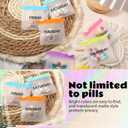 Sherr 35 Pcs Pill Pouch Bags Zippered Pill Pouch Set Reusable Translucent Medicine Organizer Self Sealing Medicine Organizer Travel Plastic Bags with Slide Lock for Storage(Elegant,Elegant Colors)