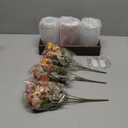 3 Pcs Mason Jar Centerpiece Table Decorations for Dining Table Decor Farmhouse Coffee Table Decor with Wood Tray and Led Light Table Centerpieces for Dining room Kitchen Living Bathroom, Orange