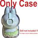 3 x Protective Case Compatible with LABUBU The Monsters Have a Seat Display Box Hard Accessories Cover with Silicone Strap White ClearDoll Not Include