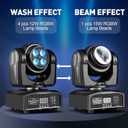 100W LED Moving Head DJ Lights 2-Sides Moving Head Wash & Beam Effect Stage Light RGBW 4-in-1 DMX Sound Active DJ Lights for Party Disco KTV Pub Bar Show Wedding Show - 2 PCS (2)