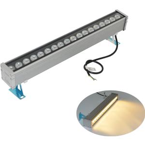 18W Wall Washer, 19.7in Linear Strip Light, Super Bright 1800Lm, 120V LED Light Bar 3000k Warm White, IP65 Waterproof for Landscape, Church, Ads, Yard, Garden