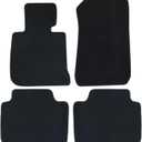 GXARTS 4 PCS Both Front & Rear Floor Mats Carpet Black Velour Compatible with BMW 3-Series F30 2012 2013 2014 2015 2016 2017 2018 2019 Anti- Slip