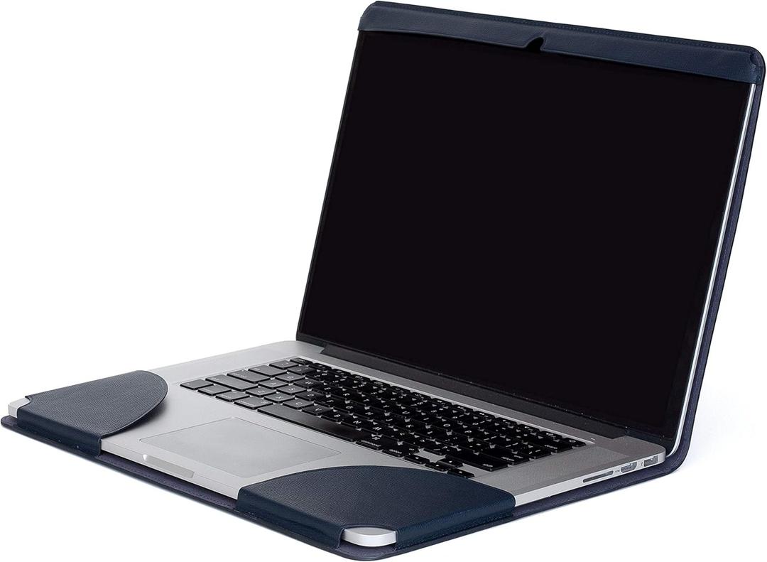 BONAVENTURA Leather Cover for MacBook Pro 13 inch [2016 -] [Navy Blue]