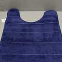 Memory Foam Toilet Bathroom Mat, Soft and Comfortable U-Shaped, Thick Water Absorption Non-Slip and Machine Wash and Easier to Dry for Bath Commode 20 X 24 Inches Contour Rug (Navy)