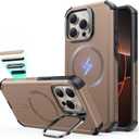 ESR for iPhone 16 Pro Max Phone Case with Stand, 23ft Military-Grade Drop Protection with Camera Control, Shock-Absorbing Rugged Cover, Compatible with MagSafe Accessories, Cyber Series, Gold