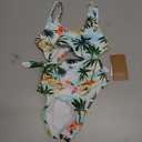 Hobie Girls Cutout One Piece Swimsuit (7, Multi//Destination Vacation)