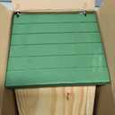 Kingsyard Wooden Bird House with Predator Guard, Wren Bird Nesting for Outdoor, Garden Patio Nest Box for Wild Bird Watching, Green