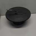 ECWAY Large Cake Stand 12 Inch with Cake Spatula, Round Bamboo Fiber Cupcake Dessert Stand, Cake Decorating Display Stand for Birthday Parties, Weddings, Baby Shower and Other Events, Black