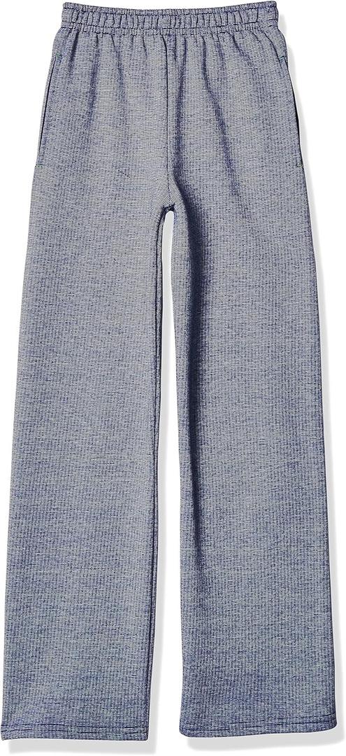 Fruit of the Loom Boys Fleece Sweatpants, Sweatshirts, & Hoodies (X-Small, Open Bottom - Navy Stripe)