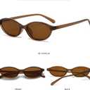 2 x Retro Oval Sunglasses for Women fashions Lightweight Narrow Shades Womens Cute Small Cat Eye Sunglasses (1)