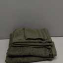 GLAMBURG 100% Cotton Ultra Soft 6 Pack Towel Set, Contains 2 Bath Towels 28x55 Inches, 2 Hand Towels 16x24 Inches & 2 Wash Coths 12x12 Inches, Compact Absorbent Lightweight & Quickdry - Olive Green