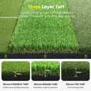 5x4ft & 6x4ft Extra Large Golf Hitting Mat, 26mm Thick Tri-Turf Golf Practice Mat for Indoor Outdoor Training, 3-in-1 Professional Golf Turf for Driving, Chipping & Swinging, Gifts for Him Men Women, 5x4ft Tri-Turf Sized