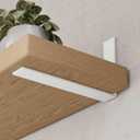 Shelf Bracket, Heavy Duty Floating Shelf Brackets 10-Inch Long, 6-Pack Brackets for Shelves, Matte White Coated L Shape Metal Wall Shelf Support Brackets with 1/5 Inch Thick and 160 lb. Load Capacity